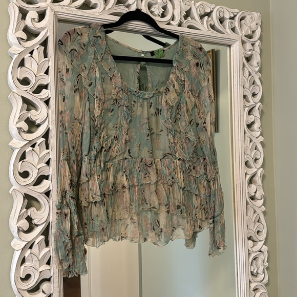 Love Sam boho sheer crop blouse - Picture 1 of 6